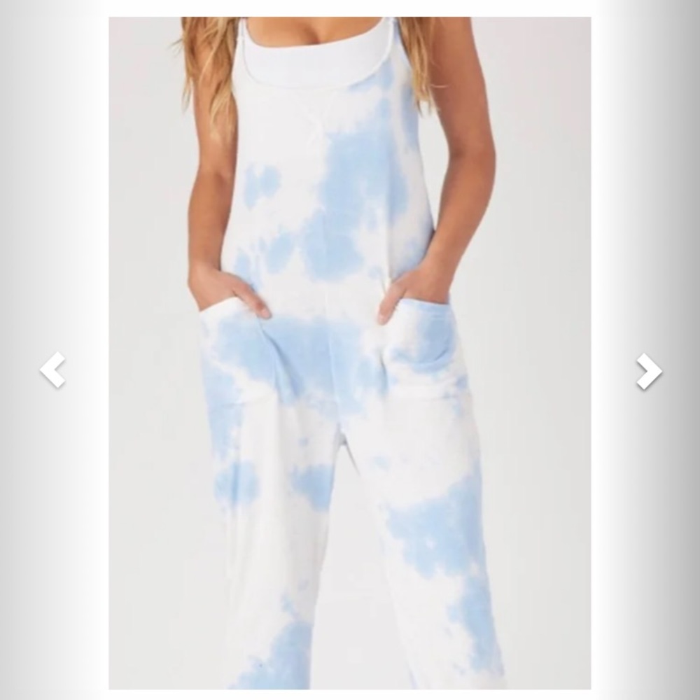Glyder Effortless Blue Tie Dye Jumpsuit